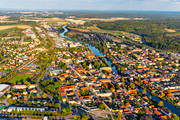 aerial photo, aerial photo, aerial photos, aerial photos, Arboga, Arbogan, church, churches, drone aerial, drnarfoto, evening light, Heliga Trefaldighet, stder, Vstmanland