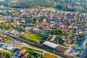 aerial photo, aerial photo, aerial photos, aerial photos, Arboga, drone aerial, drnarfoto, evening light, sports field, stder, Vstmanland