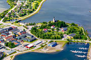 aerial photo, aerial photo, aerial photos, aerial photos, Arjeplog, Arjepluovve, church, churches, drone aerial, drnarbild, drnarfoto, Kraja, Lapland, samhllen