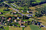 aerial photo, aerial photo, aerial photos, aerial photos, cabins, drone aerial, drnarfoto, farms, Hammerdal, Jamtland, OKQ8, samhllen, summer