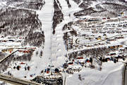 aerial photo, aerial photo, aerial photos, aerial photos, drone aerial, drnarfoto, Hemavan, journeys down, Lapland, samhllen, ski resort, ski slopes, winter