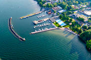 aerial photo, aerial photo, aerial photos, aerial photos, drone aerial, drnarbild, drnarfoto, harbour, Hjo, samhllen, small-boat harbour, summer, Vstergtland