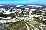 aerial photo, aerial photo, aerial photos, aerial photos, drone aerial, drönarfoto, Jokkmokk, Lapland, samhällen, winter
