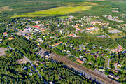 aerial photo, aerial photo, aerial photos, aerial photos, banvall, drone aerial, drnarfoto, Grundtrsket, Jrn, railway, samhllen, summer, West Bothnia