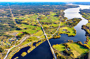 aerial photo, aerial photo, aerial photos, aerial photos, autumn, drone aerial, drönarfoto, Dvärsätt, E14 highway, Jamtland, Krokom, samhällen