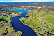 aerial photo, aerial photo, aerial photos, aerial photos, autumn, drone aerial, drnarfoto, Indal river, Jamtland, Krokom, samhllen