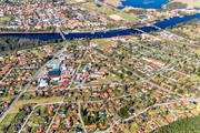 aerial photo, aerial photo, aerial photos, aerial photos, community, Dalarna, drone aerial, drnarfoto, Leksand, samhllen, spring, sterdallven