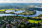 aerial photo, aerial photo, aerial photos, aerial photos, drone aerial, drönarfoto, Halsingland, Ljusdal, Ljusnan, samhällen, summer