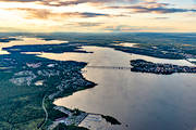 aerial photo, aerial photo, aerial photos, aerial photos, Bergnsbron, drone aerial, drnarfoto, Grsjlfjrden, lule river, Lulea, North Bothnia, stder, summer