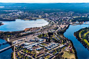aerial photo, aerial photo, aerial photos, aerial photos, Dalarna, drone aerial, drönarfoto, Mora, spring, städer