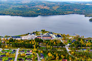 aerial photo, aerial photo, aerial photos, aerial photos, autumn, drone aerial, drnarfoto, Jamtland, Pilgrimstad, Revsundssjn, samhllen