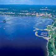 aerial photo, aerial photo, aerial photos, aerial photos, boat harbour, Dalarna, drone aerial, drönarfoto, landscapes, port, Rättvik, samhällen, Siljan, small-boat harbour, summer
