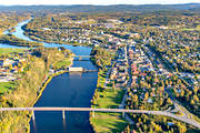 aerial photo, aerial photo, aerial photos, aerial photos, Angerman river, Angermanland, autumn, drone aerial, drnarfoto, garnisonsstad, power plants, samhllen, Solatunum, Sollefte