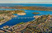 aerial photo, aerial photo, aerial photos, aerial photos, autumn, drone aerial, drönarfoto, Medelpad, städer, Sundsvall, Sundsvallsbron, Sundsvallsfjärden, Tjuvholmen