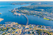 aerial photo, aerial photo, aerial photos, aerial photos, autumn, drone aerial, drönarfoto, Medelpad, städer, Sundsvall, Sundsvallsbron, Sundsvallsfjärden
