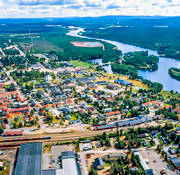 aerial photo, aerial photo, aerial photos, aerial photos, drone aerial, drönarfoto, Herjedalen, Ljusnan, samhällen, summer, Sveg