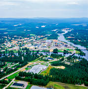 aerial photo, aerial photo, aerial photos, aerial photos, Dalarna, drone aerial, drönarfoto, habitation, samhällen, summer, Vansbro, Västerdalälven