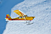 aeroplane, aviation, Bellanca, Citabria, communications, fly, mountain flight, mountains, ski flight, sports flights, sports plane, touch down, winter flying
