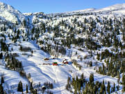 aerial photo, aerial photo, aerial photos, aerial photos, Almdalen, buildings, drone aerial, drnarfoto, fjllgenhet, installations, Jamtland, mountain farm, hill farm, swedish mountains