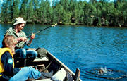 anglers, angling, fishing, northern pike fishing, pike, reel, reel fishing, rowboat, spin fishing, spinning