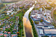 aerial photo, aerial photo, aerial photos, aerial photos, Arboga, Arbogan, drone aerial, drnarfoto, evening light, stder, summer, Vstmanland