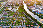 aerial photo, aerial photo, aerial photos, aerial photos, Arboga, Arbogan, drone aerial, drnarfoto, evening light, stder, summer, Vstmanland