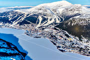 aerial photo, aerial photo, aerial photos, aerial photos, Areskutan, drone aerial, drönarfoto, Jamtland, journeys down, landscapes, mountain top, ski slopes, winter