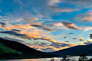 cloud, cloud-tufts, Jamtland, lake, landscapes, nature, solnedng, summer, view