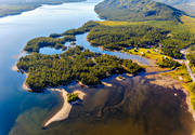 aerial photo, aerial photo, aerial photos, aerial photos, Arrenjarka, autumn, cottage village, chalet complex, drone aerial, drnarfoto, installations, landscapes, Lapland, mountain village, Saggat