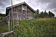 barn, buildings, fence, fr gruva, house, Jamtland, old, sticks, timber, timber hut