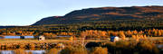 Ammarnas, autumn, autumn colours, barns, evening, landscapes, Lapland, panorama, panorama pictures, Ribovardo