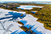 bay floe, Between Black lake, Black Lakes, dlig is, ice, Jamtland, landscapes, svag is, winter