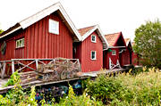 Bohusln, cabins, coast, fishing, fishing cabins, Fiskebckskil, installations, sea, trapping device, work
