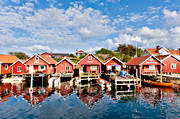 boat-houses, Bohusln, cabins, coast, fishing, Havstenssund, samhllen, sea, seasons, summer, work