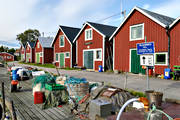 boat-houses, buildings, engineering projects, fishing tackle, fishing village, Lruddens Hamn, Medelpad, summer