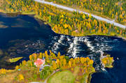 aerial photo, aerial photo, aerial photos, aerial photos, are river, autumn, Bodsjösundet, drone aerial, drönarfoto, fishing spots, Jamtland, watercourse