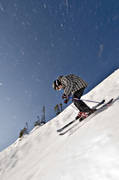 boy, children, down-hill running, jump, playtime, rail, rail, skier, skies, skiing, snow, sport, winter