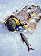 angling, boy, fishing, fishing through ice, grayling, ice fishing, ice fishing, ice fishing, jig, dap, winter fishing