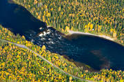 aerial photo, aerial photo, aerial photos, aerial photos, are river, autumn, Brattlandsstrmmen, drone aerial, drnarfoto, fishing spots, Jamtland, watercourse