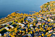 aerial photo, aerial photo, aerial photos, aerial photos, autumn, Brcke, drone aerial, drnarfoto, Jamtland, Revsundssjn, samhllen