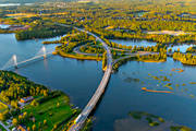 aerial photo, aerial photo, aerial photos, aerial photos, Bergsviken, Bergsvikensundet, bridge, bridges, cable bridge, suspender bridge, drone aerial, drnarfoto, Killingholmen, landscapes, North Bothnia, Pitea, samhllen, Storfors, stder, summer, holmabron