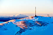 aerial photos, aerial pictures, Areskutan, Bydalen, Jamtland, landscapes, radio mast, telefonmast, West Mountain, winter