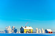 atmosphere, buildings, bygdegrden, cabins, cottage, farms, Jamtland, season, seasons, Valbacken, winter