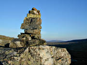 cairn, Jamtland, landscapes, market-out, mountain route, mountains, stone cairn, summer, track
