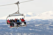 down-hill running, Jamtland, landscapes, lift, playtime, Snasa Mountains, sport, winter, ventyr