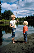 angling, children, Dam river, fishing, fishing fortune, flyfishing, summer