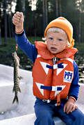 angling, children, fishing, life-jacket, air-jacket, northern pike fishing, pike, reel, reel fishing, spin fishing, spinning