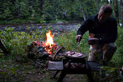 bonfire, camp fire, cooking, creek, evening, fire, fire, fry, outdoor life, river, summer, utemat, wild-life, ventyr