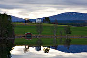 autumn, cottage, glassily, glassy, Jamtland, Kvitsle, landscapes, Oviksfjallen, reflections water