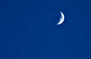 blue, blue, celestial phenomen, crescent, moon, moonlight, nature, night, sky